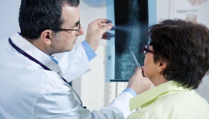 Radiografía da columna con osteocondrose